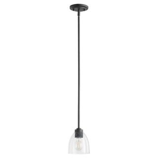 Buy textured-black Reyes Outdoor (Damp) Pendant by Quorum