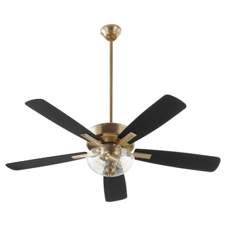 Buy aged-brass-finish-with-walnut-and-reversible-matte-black-blades Ovation Ceiling Fan by Quorum