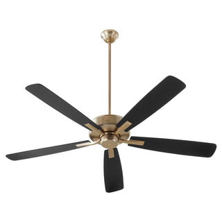 Buy aged-brass-finish-with-matte-black-and-reversible-walnut-blades Ovation Ceiling Fan by Quorum