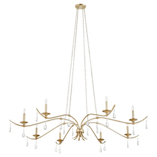 Buy aged-silver-leaf Lorelei Outdoor (Damp) Chandelier by Quorum