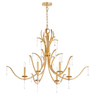 Buy gold-leaf Majesty Outdoor (Damp) Chandelier by Quorum