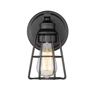 Buy matte-black-and-metal-shade Outdoor (Damp) Sconce by Millennium