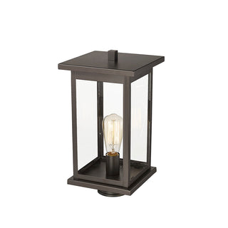 Buy powder-coated-bronze-with-clear-glass-and-clear-shade Bowton Outdoor (Wet) Post Lantern by Millennium