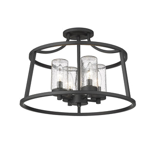 Buy matte-black Errol Semi Flush Mount Light by Millennium
