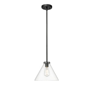Buy matte-black-with-clear-glass-and-clear-shade Aliza Pendant by Millennium