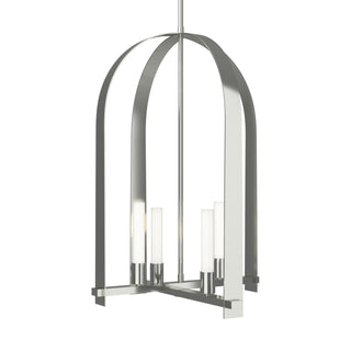 Buy sterling-with-frosted-glass-fd-glass-and-frosted-shade Triomphe Pendant by Hubbardton Forge