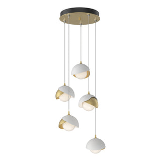 Buy modern-brass-with-opal-glass-gg-glass-and-opal-shade Brooklyn Pendant by Hubbardton Forge