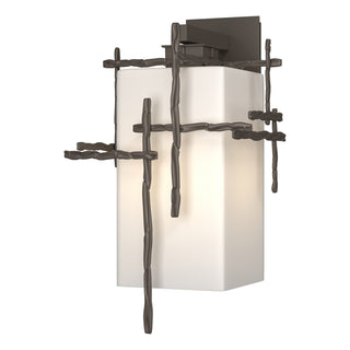 Buy coastal-dark-smoke-with-opal-glass-gg-glass-and-opal-shade Tura Sconce by Hubbardton Forge