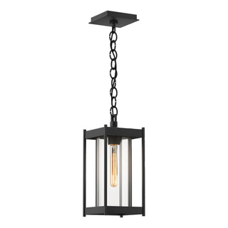 Buy coastal-black-with-clear-glass-zm-glass-and-clear-shade Cela Lantern by Hubbardton Forge