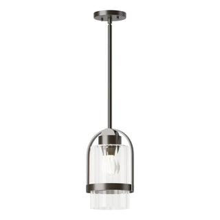 Buy coastal-oil-rubbed-bronze-with-clear-glass-zm-glass-and-clear-shade Alcove Hanging Lanterns by Hubbardton Forge