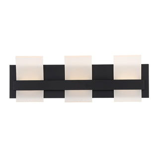 Buy black-with-rectangle-white-acrylic-glass-and-frosted-shade Cambridge Vanity by Eurofase