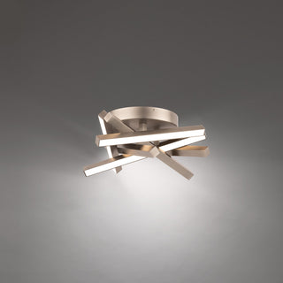 Buy brushed-nickel-and-white-shade Parallax Flush Mount Ceiling Light by W.A.C. Lighting