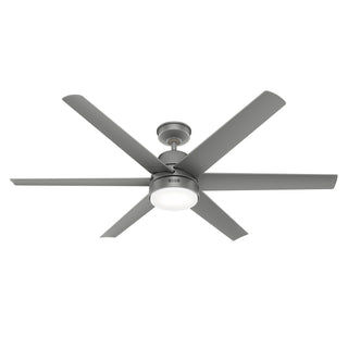 Buy matte-silver-finish-with-matte-silver-blades Skysail Ceiling Fan with Light by Hunter