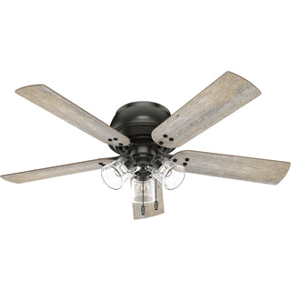 Buy noble-bronze-finish-with-barnwood-and-reversible-golden-maple-blades Shady Grove Hugger Ceiling Fan with Light by Hunter