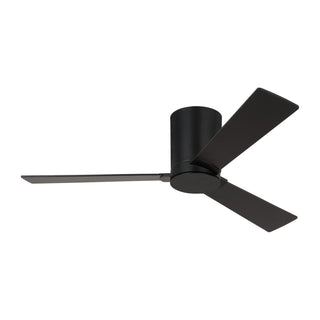 Buy midnight-black-finish-with-american-walnut-and-reversible-midnight-black-blades 3-Blades Rozzen Visual Comfort Fan by Visual Comfort Fan