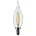 Flame Tip 3 Watt E12 CA10 120.00V LED 2700k Light Bulb by Satco