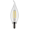 Flame Tip 4 Watt E12 CA10 120.00V LED 3000k Light Bulb by Satco