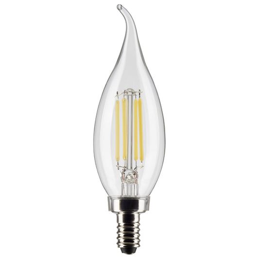 Flame Tip 5 Watt E12 CA10 120.00V LED 2700k Light Bulb by Satco