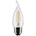 Flame Tip 3 Watt E26 CA10 120.00V LED 2700k Light Bulb by Satco