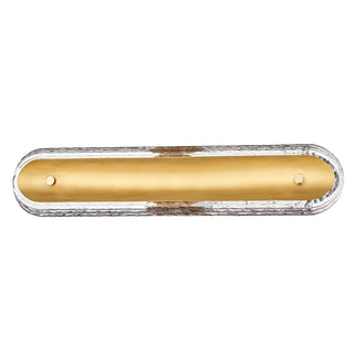 Buy vintage-brass-with-clear-textured-glass-and-clear-shade Macau Vanity by Corbett Lighting