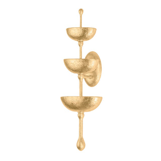 Buy vintage-gold-leaf-with-vintage-gold-leaf-glass-and-gold-shade Aura Outdoor (Damp) Wall Sconce by Corbett Lighting