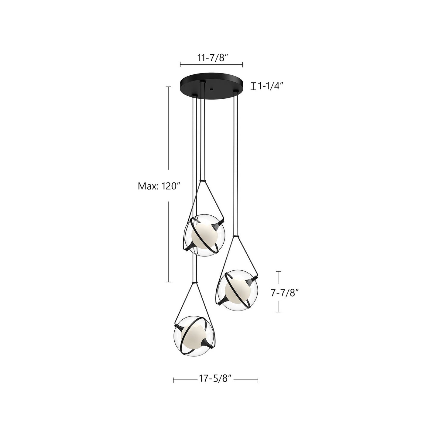 Kuzco Lighting-CH76718-BK|ALT|1