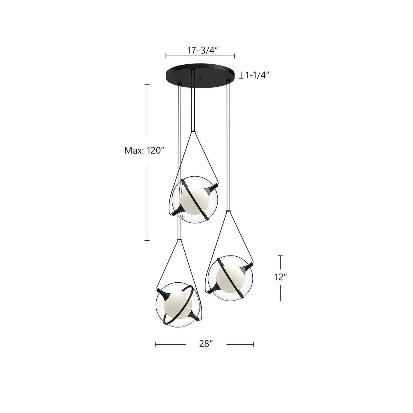 Kuzco Lighting-CH76728-BK|ALT|1