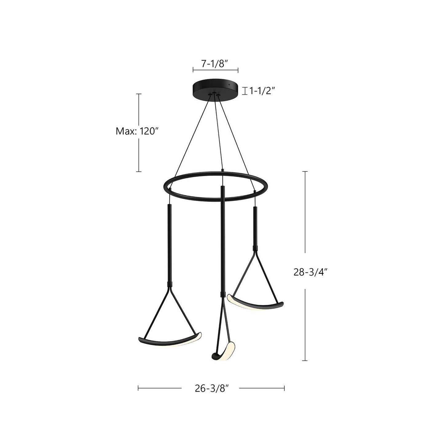 Kuzco Lighting-CH81527-BK|ALT|1
