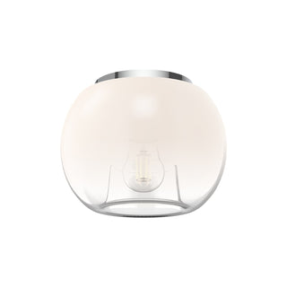 Buy chrome-opal-glass Samar Flush Mount Light by Kuzco Lighting