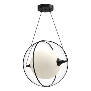 Buy black-with-frosted-glass-glass-and-clear-shade Aries Pendant by Kuzco Lighting