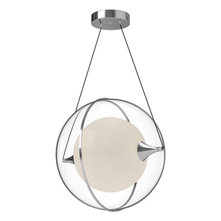 Buy chrome-with-frosted-glass-glass-and-clear-shade Aries Pendant by Kuzco Lighting