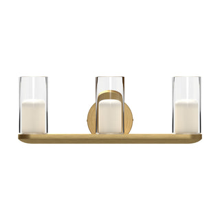 Buy brushed-gold-clear-with-clear-glass-exterior-glass-and-clear-shade Birch Vanity by Kuzco Lighting
