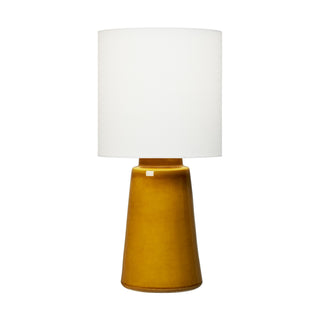 Buy oil-can-with-white-linen-glass-and-white-shade Vessel Table Lamp by Visual Comfort Studio