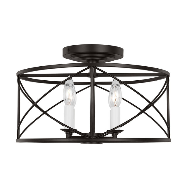 Beatrix Outdoor (Damp) Semi-Flush Mount Ceiling Light by Visual Comfort Studio