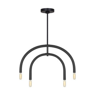 Buy midnight-black-and-black-shade Hadden Outdoor (Damp) Chandelier by Visual Comfort Studio