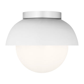Buy matte-white-with-opal-glass-and-white-shade Hyde Outdoor (Damp) Flush Mount Ceiling Light by Visual Comfort Studio