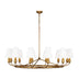 Antique Gild with White Linen Glass and White Shade