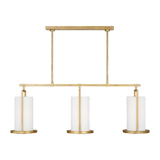 Buy coastal-gild-with-white-linen-glass-and-white-shade Sherwood Outdoor (Damp) Chandelier by Visual Comfort Studio