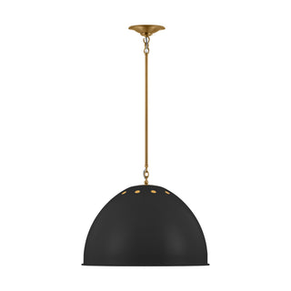 Buy midnight-black-with-midnight-black-glass-and-black-shade Robbie Outdoor (Damp) Pendant by Visual Comfort Studio
