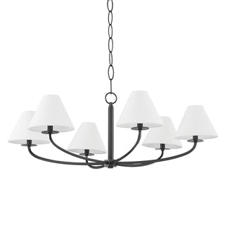 Buy old-bronze-with-white-glass-and-white-shade Stacey Outdoor (Damp) Chandelier by Hudson Valley