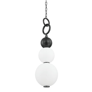 Buy black-brass-and-black-white-combo-shade Perrin Outdoor (Damp) Pendant by Hudson Valley
