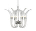 Polished Nickel with Crystal Glass and Clear Textured Shade