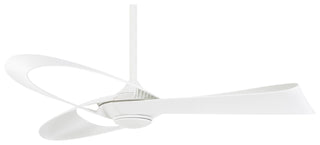 Buy flat-white-finish-with-flat-white-blades Bowie Ceiling Fan by Minka Aire