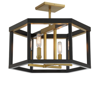 UNION ESTATES Outdoor (Damp) Semi-Flush Mount Ceiling Light by Minka-Lavery