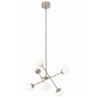 Buy satin-nickel-with-white-glass-glass-and-white-shade Pearl Outdoor (Damp) Pendant by AFX Lighting