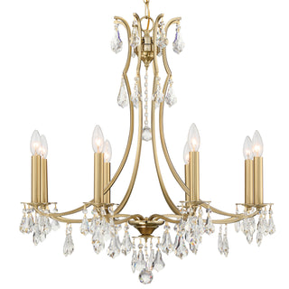 Buy vibrant-gold-and-clear-shade Cedar Outdoor (Damp) Chandelier by Crystorama