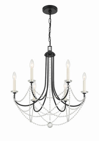 Buy matte-black-and-clear-shade Delilah Outdoor (Damp) Chandelier by Crystorama