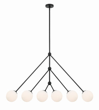 Buy matte-black-and-white-shade Omni Chandelier by Crystorama