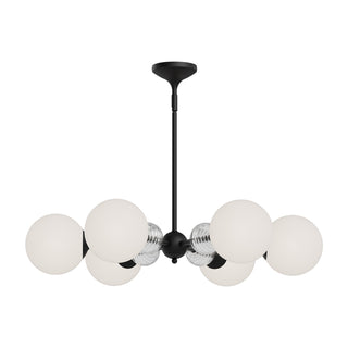 Buy matte-black-opal-glass Celia Chandelier by Alora