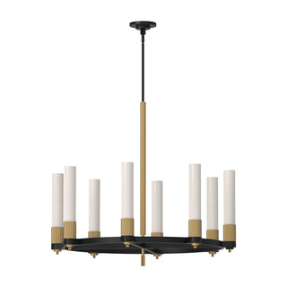 Buy matte-black-brushed-gold Rue Chandelier by Alora